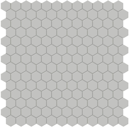 1" Loft Grey Matte Hex Mosaic | Marino Tile NY