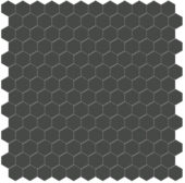 1" Retro Black Matte Hex Mosaic | Marino Tile NY