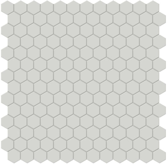 1" Warm Grey Matte Hex Mosaic | Marino Tile NY