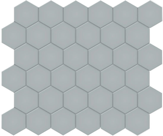 2" Cloud Blue Matte Hex Mosaic | Marino Tile NY