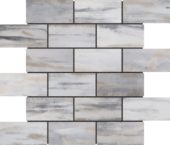 2"x4" Glazed Ceramic Grey Beige Mix Rough Surface Mosaic | Marino Tile NY