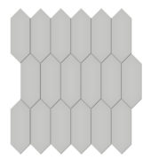 2x5 Loft Grey Glossy Picket Mosaic | Marino Tile NY