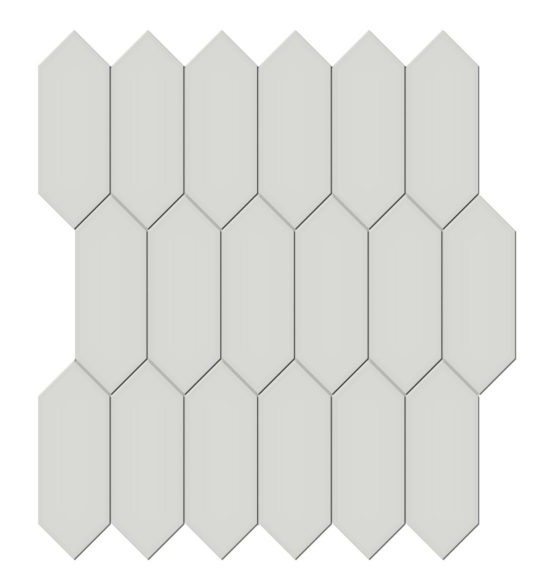 2×5 Warm Grey Matte Picket Mosaic
