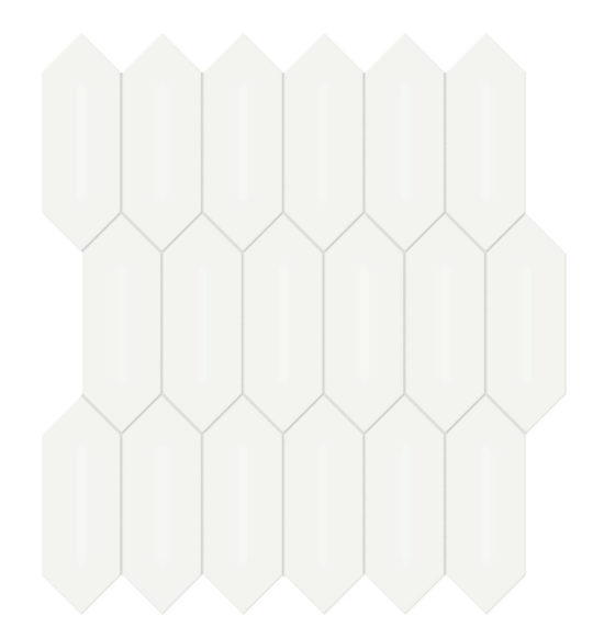 2x5 White Matte Picket Mosaic | Marino Tile NY