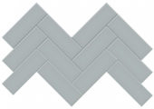 2x6 Cloud Blue Glossy Herringbone Mosaic | Marino Tile NY