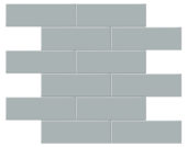 2x6 Cloud Blue Matte Brick Mosaic | Marino Tile NY