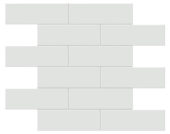 2x6 Gallery Grey Glossy Brick Mosaic | Marino Tile NY