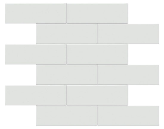 2×6 Gallery Grey Matte Brick Mosaic