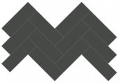 2x6 Retro Black Matte Herringbone Mosaic | Marino Tile NY