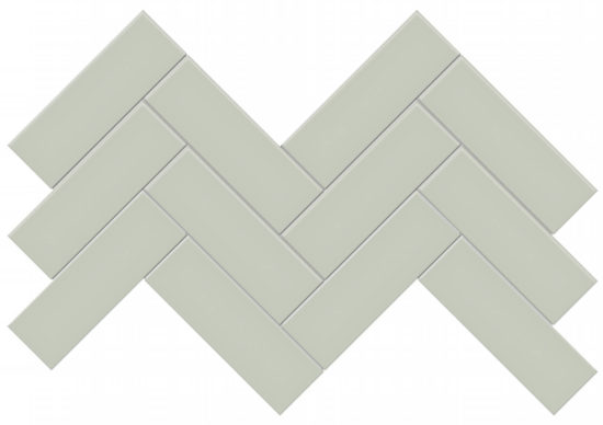 2x6 Soft Sage Glossy Herringbone Mosaic | Marino Tile NY
