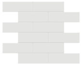 2x6 Vintage Grey Glossy Brick Mosaic | Marino Tile NY