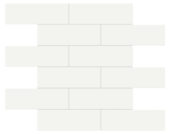 2x6 White Glossy Brick Mosaic | Marino Tile NY