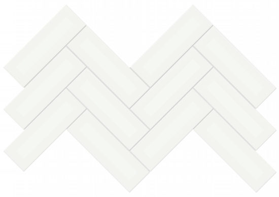 2x6 White Glossy Herringbone Mosaic | Marino Tile NY