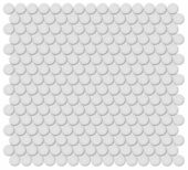 3/4" Gallery Grey Glossy Penny Round Mosaic | Marino Tile NY