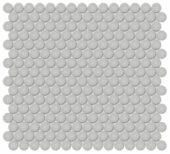 3/4" Loft Grey Glossy Penny Round Mosaic | Marino Tile NY