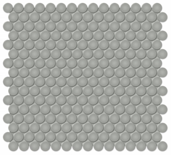 3/4" Taupe Matte Penny Round Mosaic | Marino Tile NY