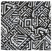 4"X4" Aztec Native Series Black & White Glazed Ceramic Mosaic | Marino Tile NY