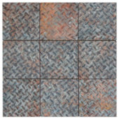 4"X4" Rust Industrial Relief Pattern Glazed Ceramic Mosaic | Marino Tile NY