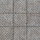 4"X4" Silver Industrial Relief Pattern Glazed Ceramic Mosaic | Marino Tile NY