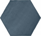 6" Azure Ink Glossy Hexagon | Marino Tile NY