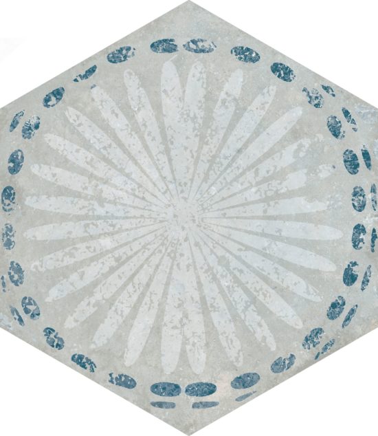 Alma 5.5X6.3 Grey Decor Hexagon | Marino Tile NY