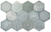 Alma 5.5X6.3 Grey Decor Hexagon | Marino Tile NY