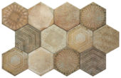 Alma 5.5X6.3 Sand Decor Hexagon | Marino Tile NY