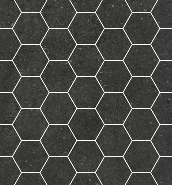 Ashland 3" Hexagon Black Mosaic | Marino Tile NY