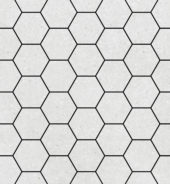 Ashland 3" Hexagon White Mosaic | Marino Tile NY