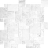 Bianco Venatino Mini Versailles Honed Mosaic | Marino Tile NY