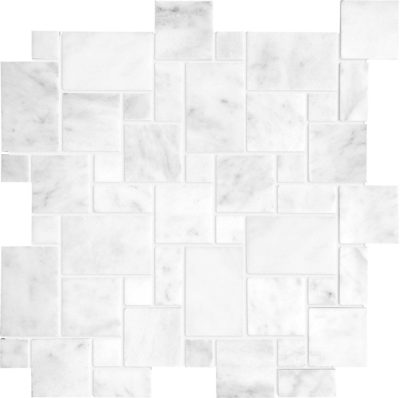 Bianco Venatino Mini Versailles Polished Mosaic