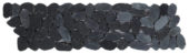 Black Sliced Matte Pebble Interlocking Border | Marino Tile NY