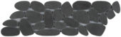 Black Sliced Reconstituted Pebble Interlocking Mosaic | Marino Tile NY
