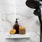 Carrara Marble Shower Shelf 14.56x7.12x2 | Marino Tile NY