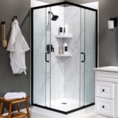 Carrara Marble Shower Wall Kit 36x36x78 | Marino Tile NY