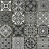 Ceramic Patchwork Square Black & White Mosaic | Marino Tile NY