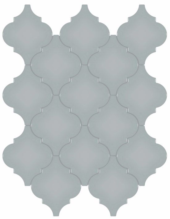 Cloud Blue Glossy Arabesque Mosaic | Marino Tile NY