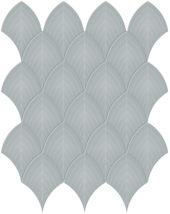 Cloud Blue Glossy Scallop Mosaic | Marino Tile NY