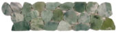 Crystal Green Semi-Precious Stone Mosaic Interlocking Border | Marino Tile NY