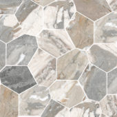 Dynasty Grey Polished/Matte 11X12 Eggs Mosaic | Marino Tile NY