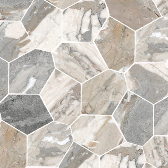 Dynasty Grey Polished/Matte 11X12 Eggs Mosaic | Marino Tile NY