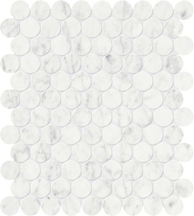 Eterna Bianco 1.25 Honed Penny Round Mosaic
