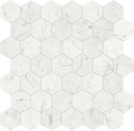 Eterna Bianco 2 Honed Hexagon Mosaic | Marino Tile NY