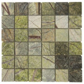 Forest Green Polished Marble Mosaic | Marino Tile NY