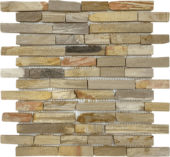 Fossil Wood Baguette Mix Beige Mosaic | Marino Tile NY
