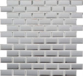 Glass Brick Chrome 1"X2" Mosaic | Marino Tile NY