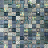 Glass Classic Décor Blue Glossy Mosaic | Marino Tile NY