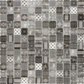 Glass Classic Décor Grey Black Glossy Mosaic | Marino Tile NY