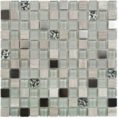 Grey Mix Marble Glass Metal 7/8"X7/8" Mosaic | Marino Tile NY