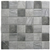 Grey Mix Recycled Glass Mix 2X2" Square Mosaic | Marino Tile NY
